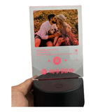 Abajur Luminária Led Spotify Personalizado Foto Colorida