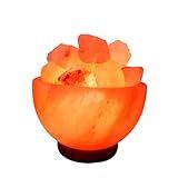 Abajur Luminária Terapêutica Sal Rosa Himalaia Fire Bowl Até 1 Kg
