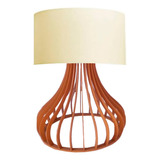 Abajur Madeira Alt Skyshow Vintage Retro Antigo