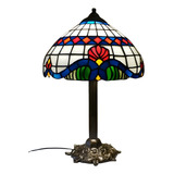 Abajur Tiffany De Vidro Colorido Elegante E Exclusivo