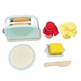 Abaodam 1 Conjunto Brincar Casinha Brinquedos Fingir Comida Brinquedo Torradeira Madeira Brinquedo Interativo Cozinha Infantil Brinquedo Torradeiras Conjunto Madeira Cosplay