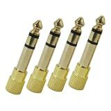 Abaodam 2 Pares Adaptador De Fone De Ouvido Adaptador De Alto Falante Adaptador De Tomada Para Fone De Ouvido Adaptador Para Microfone Alto Falante Metal Estéreo