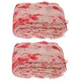 Abaodam 2 Pçs Gaze Sangrenta Halloween Abóbora Balde Bandagem Mictório Portátil Para Homens Massageador De Pés Sapatos Primeiros Socorros Gaze Ornamento Adereços Assustadores Desempenho