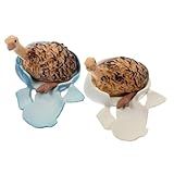Abaodam 2 Unidades Brinquedos Emu Decoração Jardim Enfeite De Mesa Figuras De Pássaros Tropicais Modelo Avestruz Modelo De Avestruz De Simulação Figuras De Avestruz Filhote Estátua Decorar