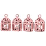 Abaodam 4 Pcs Gaiola Em Miniatura O Presente Decoração Mini Gaiolas Para Passarinhos Miniatura De Gaiola De Pássaro Decorativa Casa De Boneca Brinquedo Enfeites Acessórios Decorações Ferro