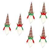 Abaodam 6 Peças Garrafa De Natal Decoração De Natal Para Garrafas De Vinho Capas Para Garrafas De Vinho Natalinas Doméstico Tampa De Garrafa Pano Xadrez Decorar Manga De Garrafa