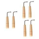 Abaodam Chave De Afinação De Instrumento Musical 6 Peças Chave De Lira Profissional Ferramenta De Afinação De Tom De Harpa Chave De Instrumento Profissional De Madeira Chave