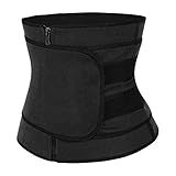 Abbraccia Espartilho Feminino Pós-parto Com Elástico Para Treino E Cinta Para Cinto- Preto- G
