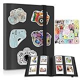 Ablus Mini álbum De Fotos Com 160 Bolsos Para Mini Câmera Fujifilm Instax Polaroid Snap Z2300 Câmeras Instantâneas SocialMatic E Impressora Instantânea Com Zíper 160 Bolsos Preto 