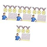 ABOOFAN 200 Unidades Medalha Infantil Medalhas De Ortografia Medalhas Para Prêmios Para Crianças Brinquedos Infantis Fita Medalhas De Premiação Medalhas Do Dia Esportes Medalha De Ouro