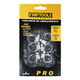 Abraçadeira Ajustável Torneira Gás Mangueira Aço Inox Kit 6 Cor Prateado