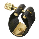 Abraçadeira Couro P Sax Alto Free Sax C Cobre Boquilha