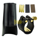 Abraçadeira E Tampa Couro Sax Alto Vandoren Lc27l Whit Leath