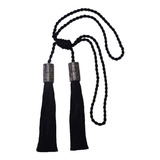 Abraçadeira Infinity Cilindro Duplo Franjas Preto