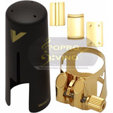 Abraçadeira Sax Soprano Vandoren Optimum Dourada Lc06p Kit