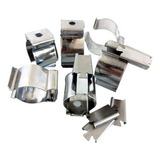 Abraçadeira Tipo D Inox Com Cunha 3 4 10 Unidades Cor Cinza