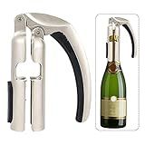 Abridor De Garrafas De Champanhe Extrator De Cortiça De Vinho Frasco De Barra Saca Rolhas De Champanhe Abridor De Garrafa De Vinho Cintilante Prata