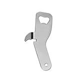 Abridor De Latas E Garrafas De Aço Inox Profissional Reforçado Multiuso Multifuncional 14x5cm 80 Gramas Premium Dbux