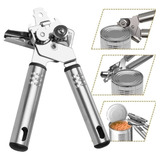 Abridor De Latas E Garrafas Luxo Profissional Aço Inox 19cm