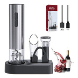 Abridor De Vinho Elétrico Inox Recarregavel Usb