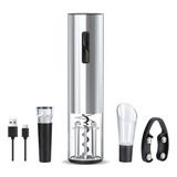 Abridor De Vinho Garrafa Automático Elétrico Kit 5 Peças Usb
