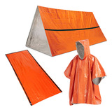 Abrigo De Tenda De Emergência Com Poncho Ao Ar Livre Para So