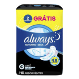 Absorvente Always Noites Tranquila Seca C abas L16 P14 28cm
