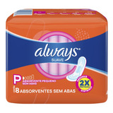 Absorvente Always Super Proteção Suave Sem Abas 8 Unidades