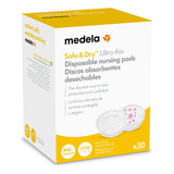Absorvente Descartável Ultra Fino Para Seios 30 Un Medela