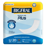 Absorvente Incontinência Urinária Bigfral 3 Em 1 20 Unidades