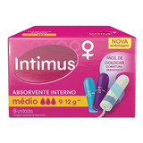 Absorvente Interno Intimus Gel Médio Com 8 Unidades