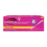 Absorvente Interno Intimus Médio Com Aplicador 8 Unidades