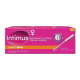 Absorvente Interno Super Com Aplicador Intimus 8 Unidades