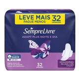 Absorvente Noturno Adapt Suave Com Abas 32und Sempre Livre