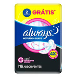 Absorvente Noturno Com Abas Noites Tranqui Suave 16 U Always