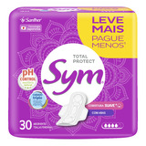 Absorvente Total Protect Suave Com Abas 30 Unidades Sym