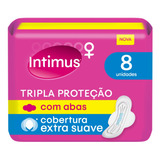 Absorvente Tripla Proteção Com Abas Suave 8 Unidades Intimus