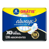Absorventes Noites Tranquilas Suave Com Abas Xg 26 Unidades Always
