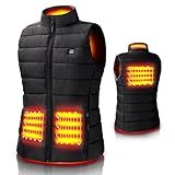 Abuytwo Colete Aquecido Para Homens Mulheres Jaqueta De Aquecimento Elétrico Colete Slim Fit Para Caminhadas Ao Ar Livre Caça Esqui Sem Bateria Preto G