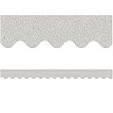 Acabamento De Borda Recortada Com Glitter Prateado