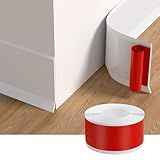 Acabamento De Moldagem De Rodapé Flexível Base De Parede De Vinil De 10 Cm X 9 Metros Com Base Autoadesiva Mais Larga Para Enseada E Vara Acabamento De Moldagem De Base De Parede De Borracha Branco