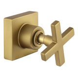 Acabamento De Registro Cruzeta Dourado Fosco Padrão Deca