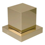 Acabamento P Registro Dourado Verniz Quadrado De Metal Acabamento Fosco