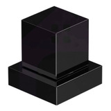 Acabamento Quadrado Registro Abs Preto Luxo Padrão Deca