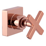 Acabamento Registro Cruzeta Rose Gold Chuveiro Padrão Deca