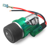 Acendedor Cigarro Tampa Automotivo Universal Led Verde 12v
