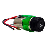 Acendedor De Cigarros Automotivo Universal Led Verde 12v