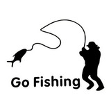 Acessório Adesivo Carro Go Fishing Va Pesca Pronta Entrega