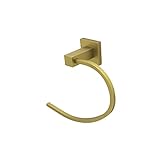Acessório Banheiro Porta Toalha Rosto Quadrado Metal Gold Fosco Dourado