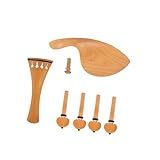 Acessórios Profissionais Para Violino Kit De Violino Peça Traseira Para Afinação De Queixo Descanso De Queixo Madeira Rosa Clássico Polido Encaixe Para 4 4 3 4 Acessórios De Manutenção De Violino